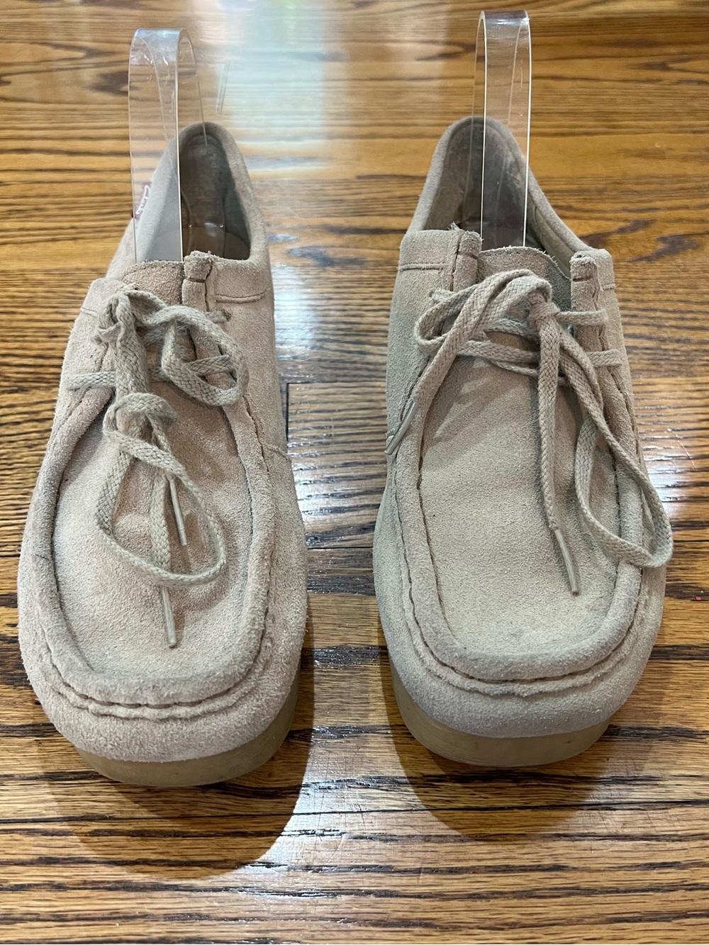 Clarks Original Wallabee Classic Suede Shoes Sz 9 Tan Academia Preppy Collegiate